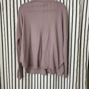 American eagle waffle knit long sleeve button up